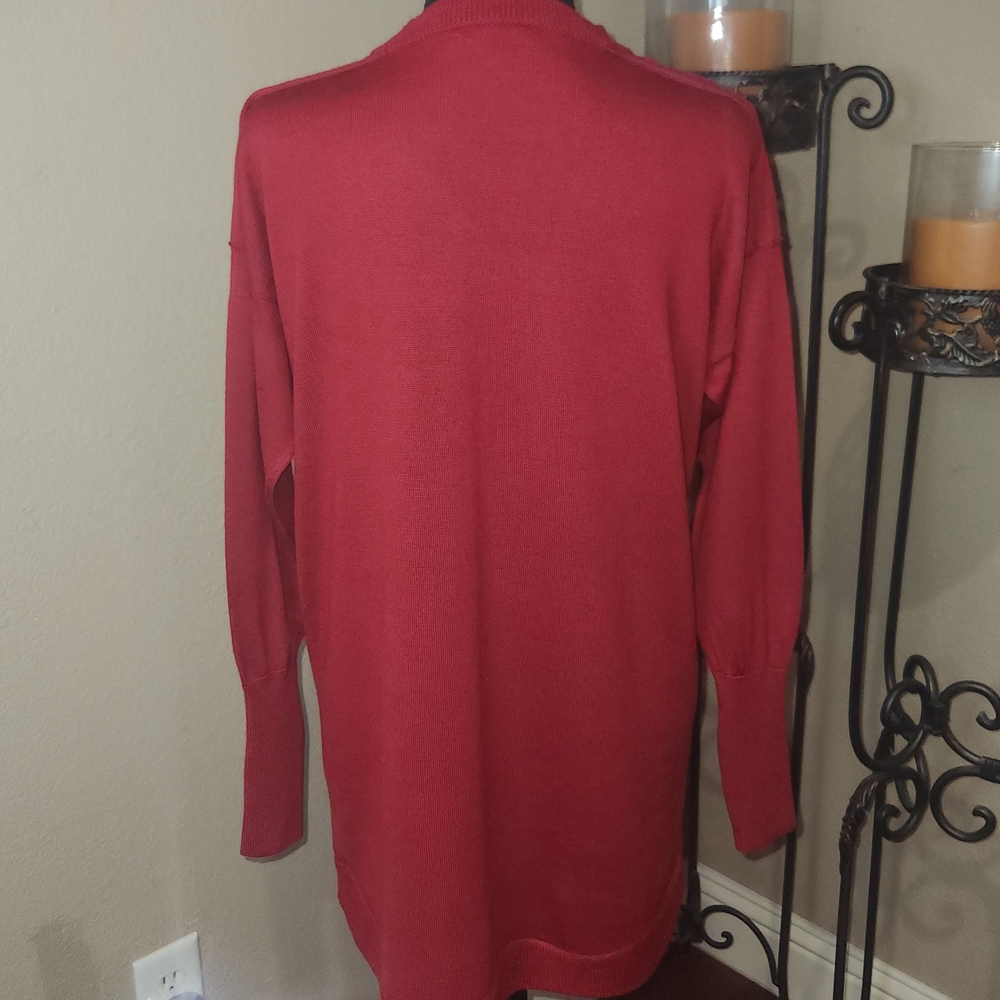 J. Crew Women's Rich Red Crew Neck Sweater - Picture 2 of 8